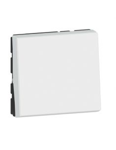 visuel Interrupteurs Poussoir Mosaic Easy-Led 6A 2 modules - blanc Legrand 3/4 profile vers droite