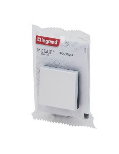 visuel emballage Interrupteurs Poussoir Mosaic Easy-Led 6A 2 modules - blanc Legrand