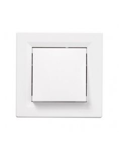  visuel Poussoir Asfora10A complet - Blanc Schneider Electric vue de face