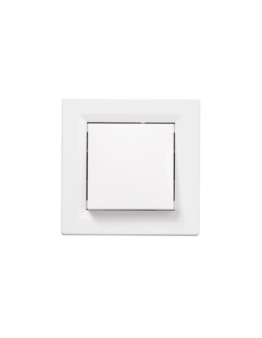  visuel Poussoir Asfora10A complet - Blanc Schneider Electric vue de face