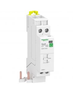 visuel Contacteur heures creuses - 2NO - 20A Resi9 Schneider Electric vue de 3/4 profil vers la droite