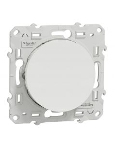 Visuel Interrupteur va-et-vient 10 A Odace, connexion rapide plusieurs blanc Schneider Electric vue 3/4 profil vers la droite