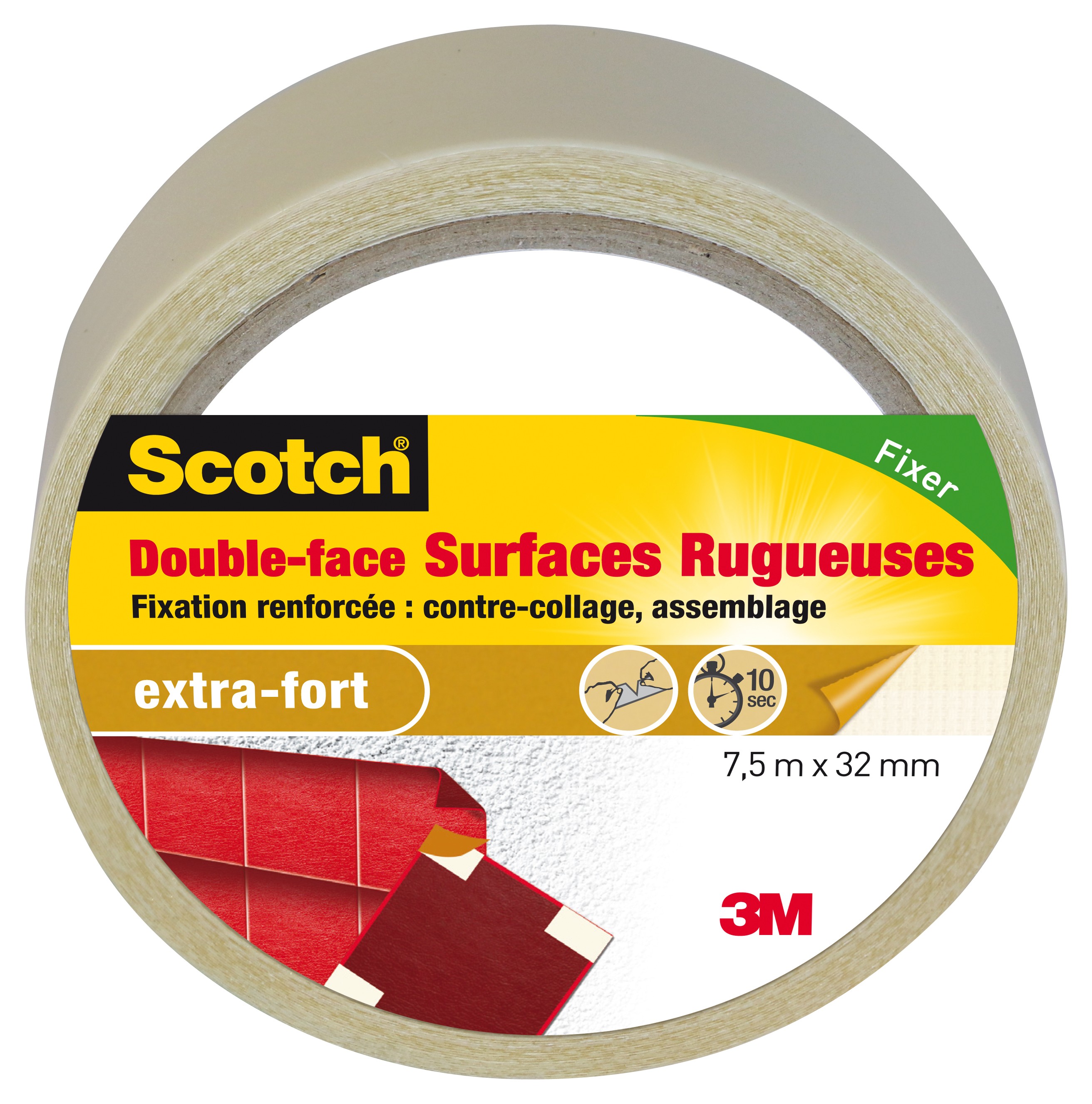 Ruban Scotch® double face, pack de recharge de 2 rouleaux, 12 mm x